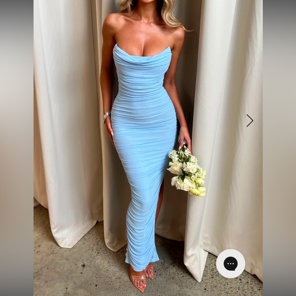 BABYBOO Demi Maxi Dress Baby Blue